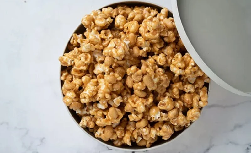 پاپ کورن کره بادام زمینی