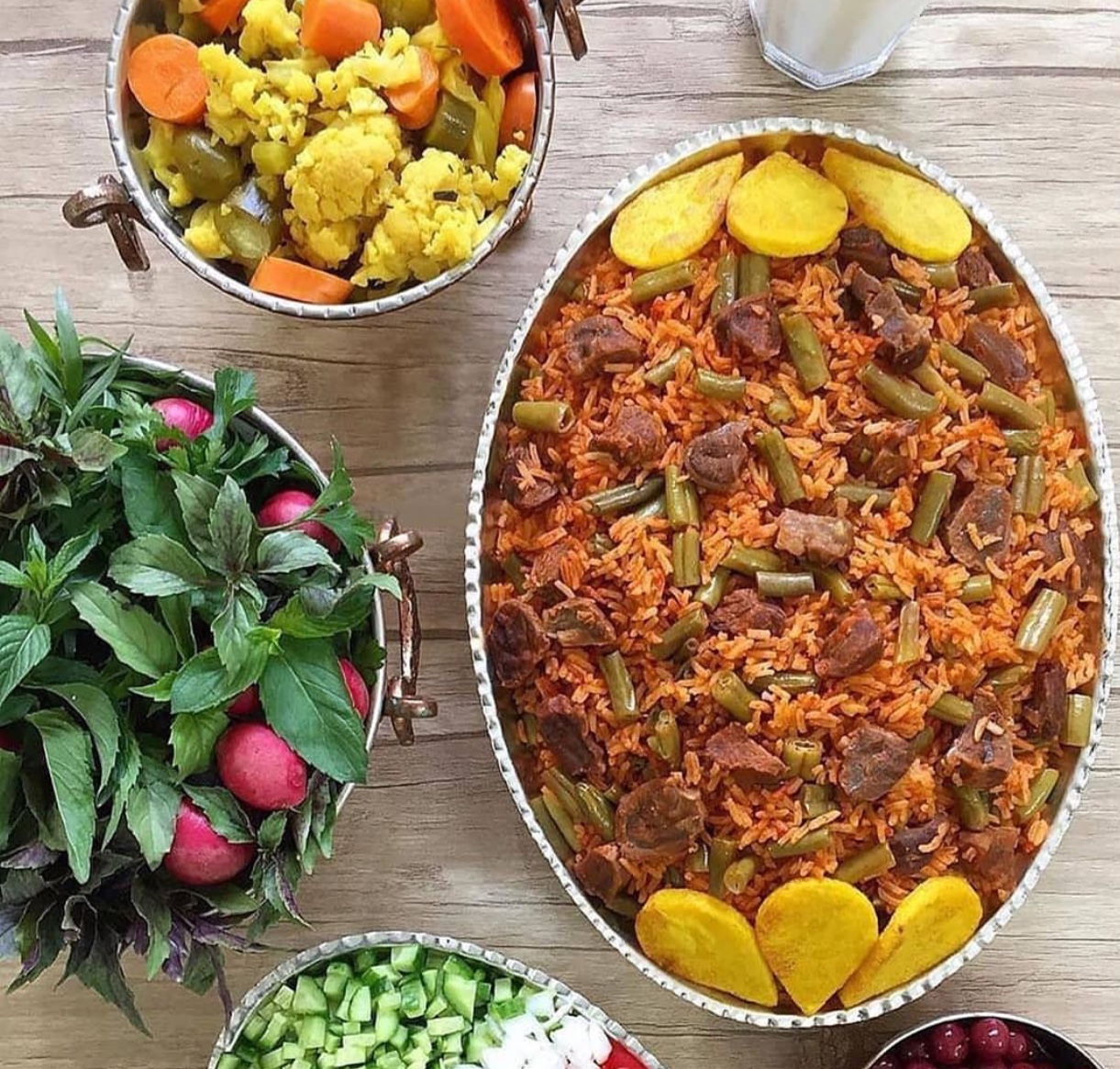 بریانی لوبیا سبز